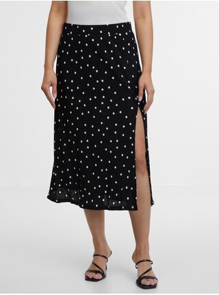 Černá dámská puntíkovaná sukně ORSAY