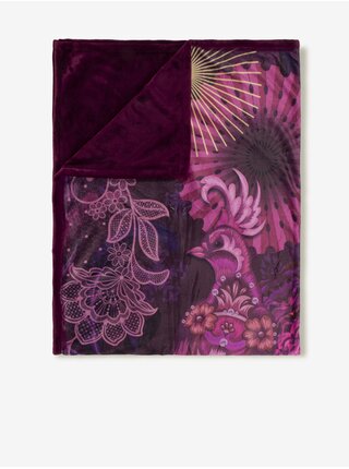 Růžovo-fialový vzorovaný pléd HIP 130 x 160 cm