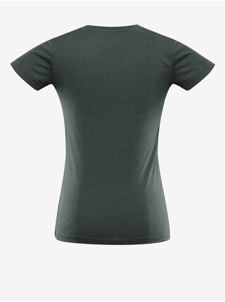 Tmavě zelené dámské rychleschnoucí tričko ALPINE PRO NEGA        