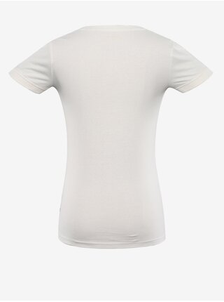 Krémové dámské tričko z organické bavlny ALPINE PRO TERMESA   