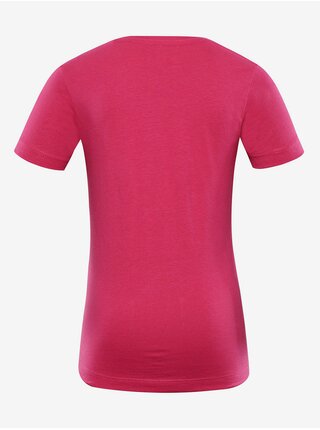 Tmavě růžové dětské tričko z organické bavlny ALPINE PRO TERMESO    