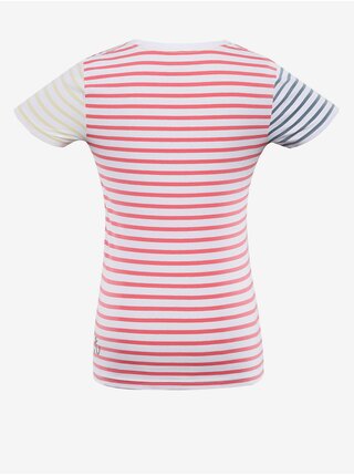 Červeno-bílé dámské pruhované tričko ALPINE PRO BOATERA   