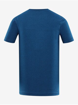 Modré pánske rýchloschnúce žíhané tričko ALPINE PRO Bolen