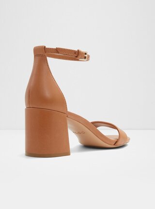 Hnědé dámské kožené sandály Aldo Pristine 