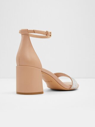 Béžové dámské kožené sandály Aldo Pristine 