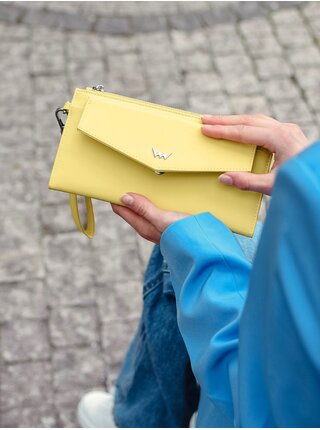 Žltá dámska kožená peňaženka Adira