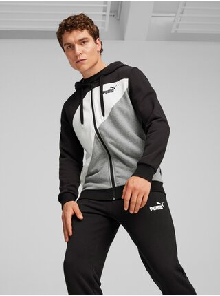 Šedo-černá pánská tepláková souprava Puma Power Tracksuit TR