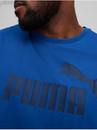 Modré pánské tričko Puma ESS Logo Tee