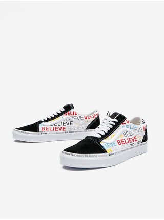 Čierno-biele pánske tenisky so semišovými detailmi VANS Ua Old Skool Black