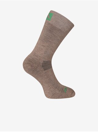 Šedo-hnědé  ponožky z merino vlny ALPINE PRO Erate