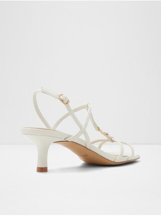 Bílé dámské sandály na podpatku ALDO Josefina 