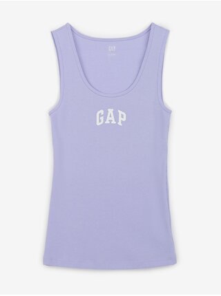 Svetlo fialové dámske rebrované tielko s logom GAP