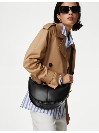 Čierna dámska kabelka cez rameno Marks & Spencer