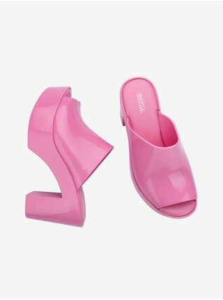 Růžové dámské pantofle na podpatku Melissa Mule AD