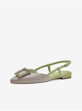 Zeleno-béžové dámske sandálky Tamaris