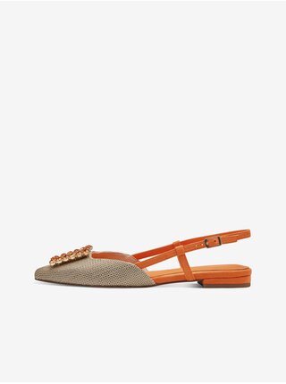 Oranžovo-béžové dámske sandálky Tamaris