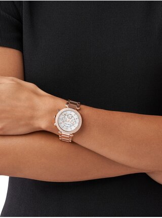 Růžovozlaté dámské hodinky Michael Kors Parker