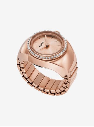 Ružovozlaté dámske hodinky Fossil Ring Watch