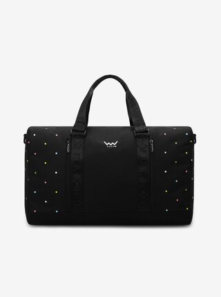 Černá dámská puntíkovaná cestovní taška VUCH Fatima M-Color