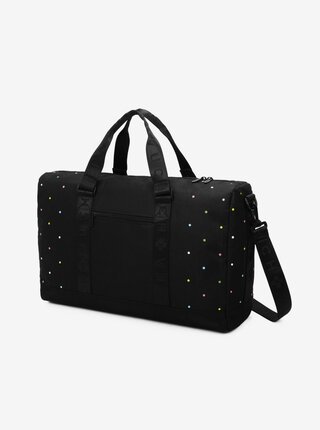 Čierna dámska bodkovaná cestovná taška VUCH Fatima M-Color