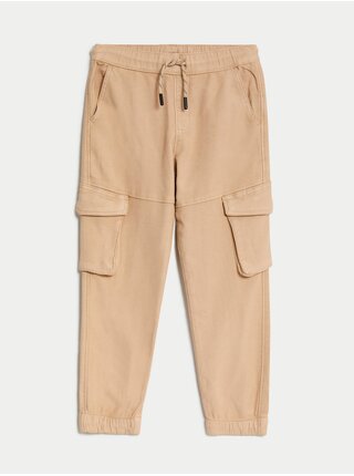 Béžové chlapčenské cargo nohavice Marks & Spencer