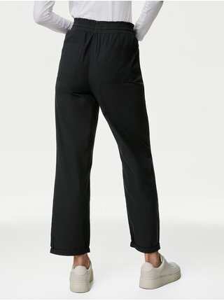 Černé dámské zkrácené kalhoty Marks & Spencer 