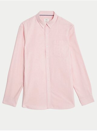 Růžová pánská košile Marks & Spencer Oxford 