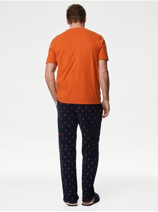 Modro-oranžové pánske pyžamo s motívom homárov Marks & Spencer