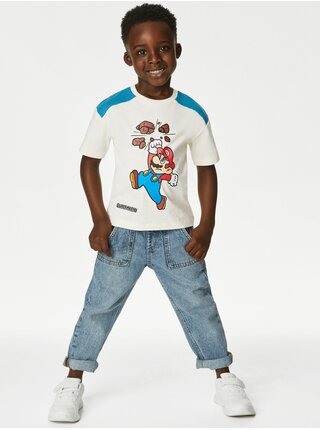 Biele chlapčenské tričko Marks & Spencer Super Mario™