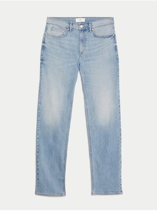 Světle modré pánské straight fit džíny Marks & Spencer 