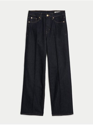 Tmavě modré dámské široké džíny Marks & Spencer 