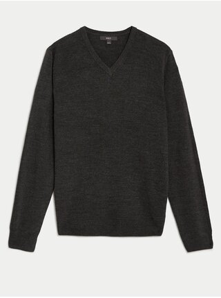 Tmavě šedý pánský svetr Marks & Spencer Cashmilon™