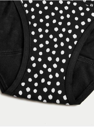 Súprava troch dámskych menštruačných nohavičiek v čiernej farbe Marks & Spencer