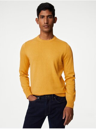Žlutý pánský svetr Marks & Spencer 