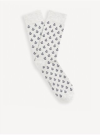 Svetlosivé vzorované ponožky Celio Gisoancre