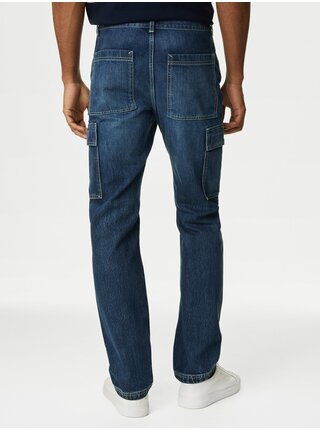 Tmavě modré pánské džíny Marks & Spencer 