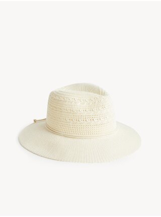 Bílý klobouk s ozdobným detailem Marks & Spencer   