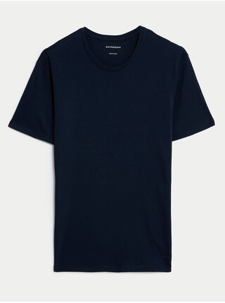 Tmavomodré pánske basic tričko Marks & Spencer