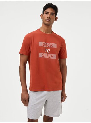 Oranžové pánske tričko Marks & Spencer