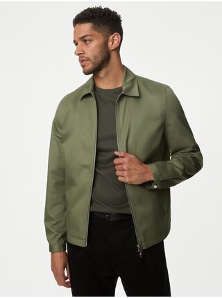 Zelená pánská bunda typu Harrington, Marks & Spencer 