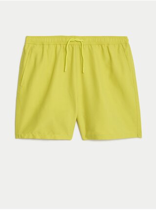 Žlutozelené pánské plavky Marks & Spencer    