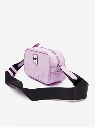 Svetlo fialová dámska crossbody kabelka KARL LAGERFELD Ikonik 2.0 Nylon Camera Bag