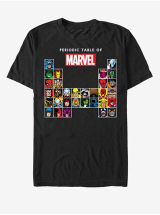 Čierne unisex tričko ZOOT.Fan Marvel Periodic Marvel