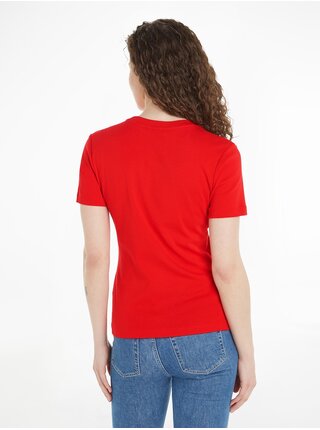 Červené dámske tričko Tommy Hilfiger Slim Cody