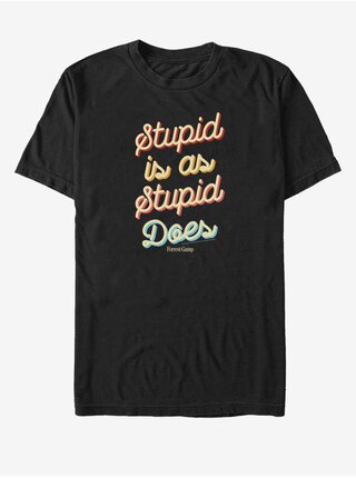 Čierne unisex tričko Paramount Stupid Is As Stupid Does