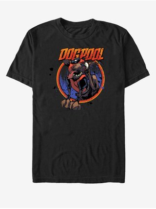 Čierne unisex tričko Marvel Doggypool