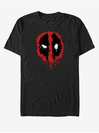 Čierne unisex tričko Marvel Deadpool Splatter Icon