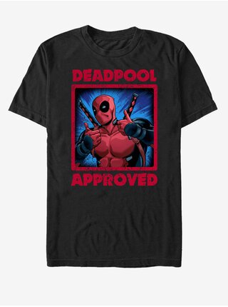 Čierne unisex tričko Marvel Deadpool Approved