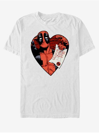 Bílé unisex tričko Marvel Deadpool List
