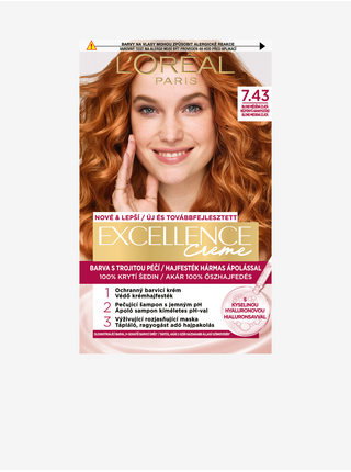 Barva na vlasy L'Oréal Paris Excellence Creme 7.43 Blond měděná zlatá